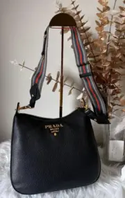 Prada Black Vitello Phenix Leather Bag -New With Tags- RRP$3,600 AUD