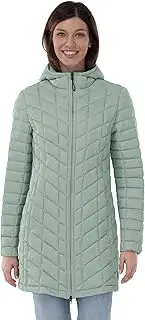 [Outdoor Ventures] Womens Winter Thermolite Long Puffer Coat, Ladies Lightweight Quilted Parka Windproof Waterproof Warm Insulated Jacket with Hood