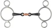 Two Ring Sweet Iron Gag with Raised Ribs