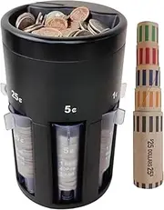 Automatic Coin Sorter – Creative Tube Coin Organizer | Efficient Money Sorting System with Separate Coin Tubes, Ideal for Women, Adults, Cash Drawer Use, Change Counter Friends
