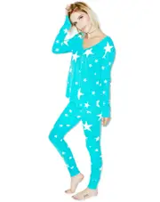 [Wildfox Couture] Disco Star Beach Camping Pajama Set