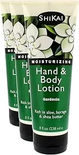 ShiKai - Gardenia Hand & Body Lotion, Plant-Based, Perfect for Daily Use, Rich in Botanical Extracts, Makes Skin Softer & More Hydrated, Formulated for Dry, Itchy Skin, Creamy Texture (8 oz, 3-Pack)