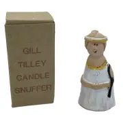 Gill Tilley Candle Snuffer Woman Tennis Player Vintage Clay Folk Art Wales