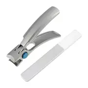 1Set Nail Clippers Nail Clipper Set for Nail Care Stainless Steel Silver Tone