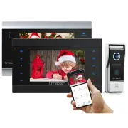 TMEZON WiFi Smart Video Doorbell Camera Intercom Security Entry Kit 2x Monitor