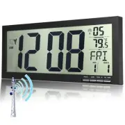Atomic Clock with Temperature - 16 Inch Self-Setting Large Digital Wall Clock...
