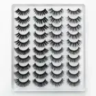Makeup Tools Handmade False Eyelashes Thick Long Wispies Fluffies 3D Faux Mink