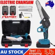 6" Chainsaw Cordless Battery Rechargeable Wood Cutter Saw Chain Saws Electric