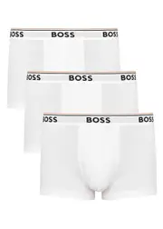 Boss Stretch-cotton Boxer Trunks - set of Three - White - XL XL