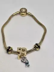 Authentic Pandora Charm Bracelet With Disney Charm included as picture;7.5 in