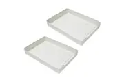 2 Pack Sliding Out Drawer Pull Out Storage Cabinet Under Sink Organiser with Adhesive Nano Film for Kitchen Pantry Bathroom Cabinet Organizer Max Load 27KG