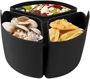 Silicone Stew Pot Liner - Slow Cooker Liner | Foldable Slow Cooker Divider | Silicone Pot Dividers | Heat-Resistant 3-Compartment Cooking Accessories for Diet Meal Separation, Studio Potluck