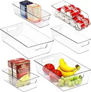 SimpleHouseware 6 Pack Variety Clear Fridge Organiser Pantry Storage Containers
