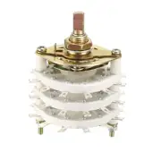 6P5T 6 Pole 5 Position 3 Deck Band Channel Rotary Switch Selector