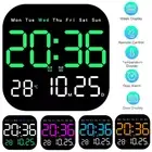 LED Large Digital Wall Clock Alarm Remote Control Temperature Date Week Display