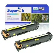 2PK CE322A 128A Yellow Toner Cartridge For HP Color Laserjet Pro CP1415 CM1415