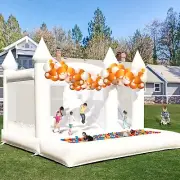 4x4x3m PVC White Inflatable Bounce House with Slide Jumping Castle For Kid Party