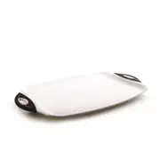 Dexas 51cm Chop & Serve Silicone Serving Chopping Board/Tray w/ Handles WHT/BLK