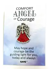 BB1 COMFORT ANGEL of Courage red may hope be guiding light for you tack Pin Ganz