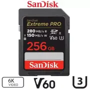 Sandisk Extreme Pro SD Card 256GB SDXC UHS-II Memory Card 6K Video SDSDXEP-256G