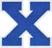 [FlashMind] 6 Inch Varsity Letter Patches Blue Large Iron on Letters Sew on Chenille Letter Patches for Clothes/Letterman Jackets/Hoodies/Shirts/Jeans X