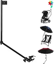 HOBVO Adjustable Golf Umbrella Universal Clamp for Golf Cart, Beach Chair, Stroller, Bleacher, Patio, Fishing (Rod only)…