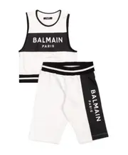 Balmain Kids Logo-Printed Two-Toned Tracksuits 14Y,12Y,10Y White