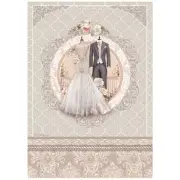 6 Pack Stamperia Rice Paper Sheet A4-Wedding Dress, You And Me DFSA4695