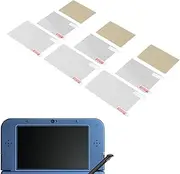 Screen Protector Set, 3 Sets Anti Blue Light Screen Protector Scratch Resistant for New 3DS XL LL Console Handheld System, with PET Material, Ultra Clear