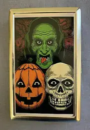 Halloween Ghouls Silver Case / Metal Wallet Card Money Holder