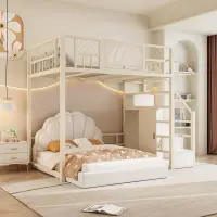 在飛比找蝦皮購物優惠-🌟熱銷新款🌟 床組床架 多功能鐵架床 兒童鐵藝高架床單上層床