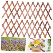 2 Pack Expandable Wooden Lattice Fence, Garden Trellis for 75" x 12" - 2 Pack