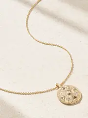 [De Beers] De Beers - Talisman Medal Small 18-karat Gold Diamond Necklace - One size One size Gold