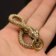 Animal Snake Hook Buckle Retro Key Ring Keychain Leathercraft Accessories Gift