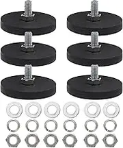 Healifty Rubber Coated Base Mount Holder Heavy Duty 6pcs