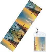 GaxfjRu Sunset in Barcelona cooling towels for neck and face,quick dry towel,Super Absorbent Sweat Towels for Gym and Sports