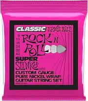 Ernie Ball Classic Pure Nickel Super Slinky Set, .009 - .042