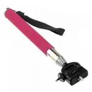 Telescopic Handheld Monopod with Tripod Mount Adapter for Sport Camera Gopro HD Hero 1 2 3 Rose