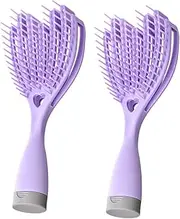 LALADEFIEE Wet Hairbrush 2pcs Massage Fluffy Comb Detangler Hair Brush for Women Scalp Massage Wide Tooth Comb for Curls Travel Brush