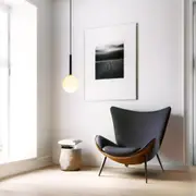 Franco LED Pendant Light Round in Black and Gold
