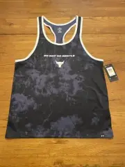 Under Armour Men's Project Rock Mesh Printed Tank Top 1373575-002 NWT Medium