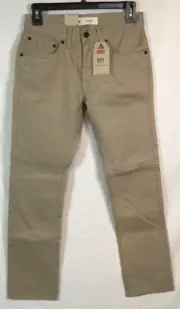 Levi’s 511 Slim Size 16R 28x28 Tan Beige Jeans New With Tags White Tag 908A
