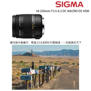 【SIGMA 旅遊鏡】18-250mm F3.5-6.3 DC Macro OS HSM 恆伸公司貨 APS-C 防手震