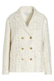 GIAMBATTISTA VALLI Double Breast Sequin Blazer Jacket 42 IT