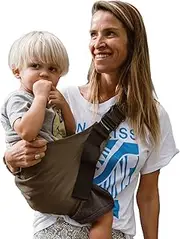 WILDRIDE Hip Seat, Shoulder Strap, Sling, Foldable, Compact, Second Carrier, Baby Sling, One-Handed Hugging, Outing, Travel, Stylish, Support, 44.1 lbs (20 kg), Import, Wildride Basic Collection,