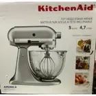 Kitchen Aid 5 Quart Tilt-Head Stand Mixer Glass Bowl w/ Flex Edge Beater Chrome