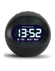 [Newgate] Centre Of The Earth Lcd Alarm Clock in Black