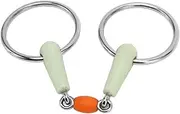 Mouth Double Jointed Loose Ring,Premium Flavored Horse Snaffle Bit Stainless Steel Mouth Bit for Professional Training and Equestrian Events Enhanced Comfort and Control