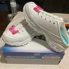 Skechers Womens D'Lites-Bright Sky White Mule Sneakers 8 Wide (C,D,W) 7251