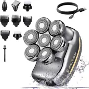 Head Shavers for Bald Men, 6-in-1 Electric Razor LED Display Dry/Wet Waterproof